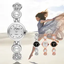 Модные брендовые Роскошные для женщин браслет часы модные женские туфли платье наручные часы для женщин кварцевые Спорт розовое золото