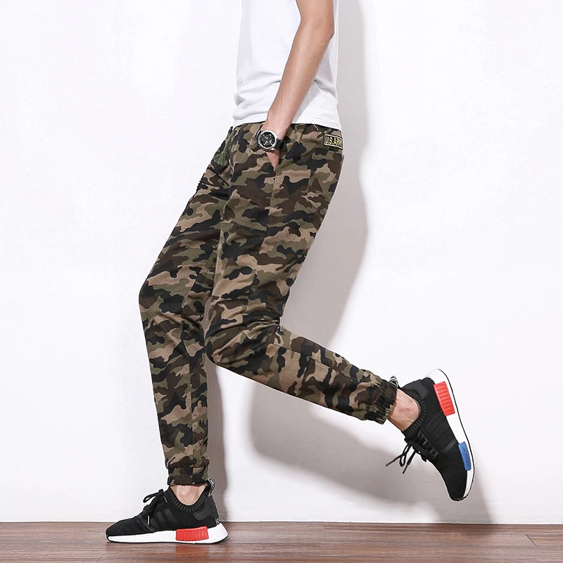 American flag Mens Joggers Pants Hip Hop Skinny Camouflage Men Pants