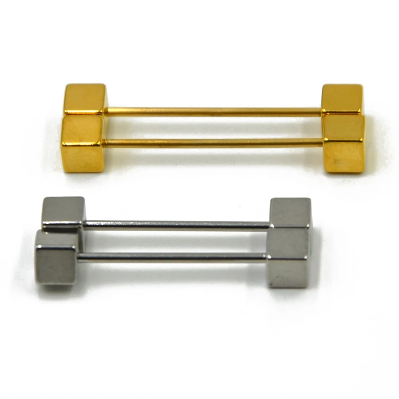 

Showlove 2pcs 316 Stainless Steel Square Shape 16G Long industrial Barbell Cartilage Earrings Body Piercing Jewelry