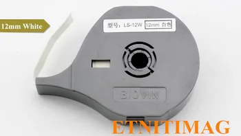 

Free Shipping Label sticker LS-12W White 12mmX8m For wire marker cable ID Printer ferrule printing machine S650 S700E S710E