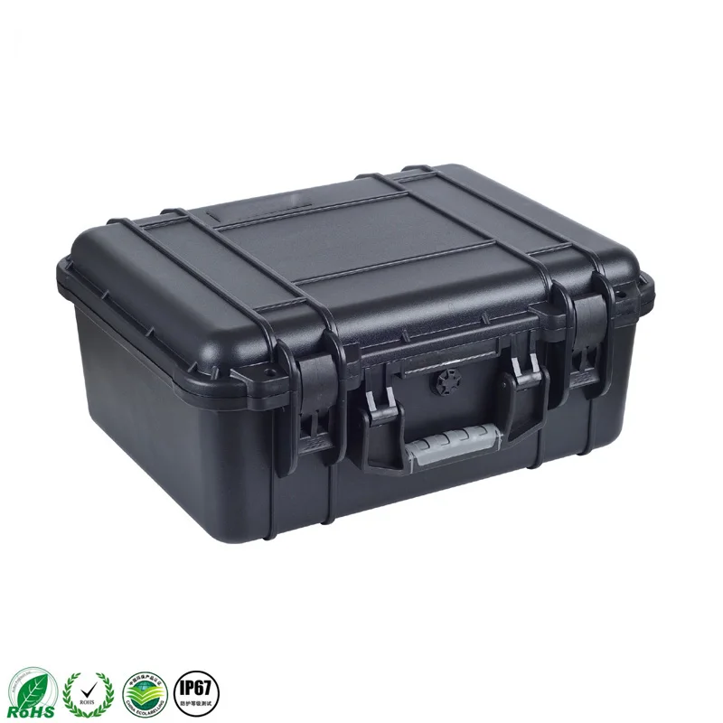 Waterproof Handle Carrying Plastic Hard Tool Case With Foam