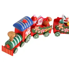 Christmas Wooden Train Decoration Ornament
