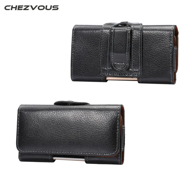 

CHEZVOUS Waist Packs for iPhone 8 7 7plus 6 X Case Belt Clip Holster Leather Mobile Phone Cases for Samsung S8/S7/S6 edge/S6/S5