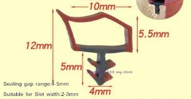 5 м Ttype деревянная дверь Краш бар артикуль окна двери и окна герметизация поездки с жесткой ножкой ветрозащитный слот для карт 20 различных размеров - Цвет: Type12