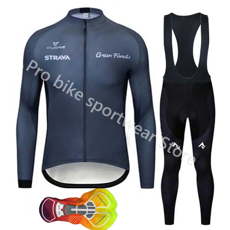 1 Ropa ciclismo Hombre Uniformes Strava Весна с длинным рукавом спортивный комплект Гонки Велосипедный спорт Mountain MTB Pro команда Велоспорт Джерси - Цвет: 1