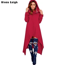 

Viven Leigh Hooded Hoody Irregular Long Sweatshirts 2017 Winter Coat bts Sleeve Big Size Streatwear Women Hoodies Sweatshirts