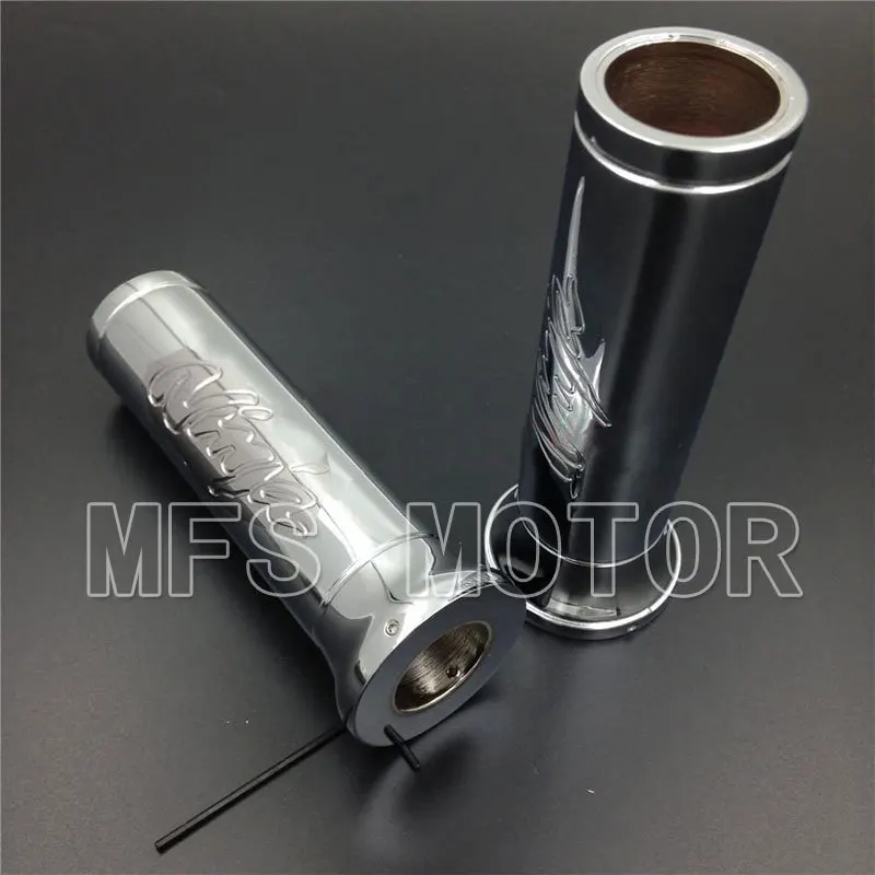 

Billet 7/8''inch Handlebar Grips fit for Kawasa NINJA 250 500 600 636 ZX CHROME Motorcycle Accessories