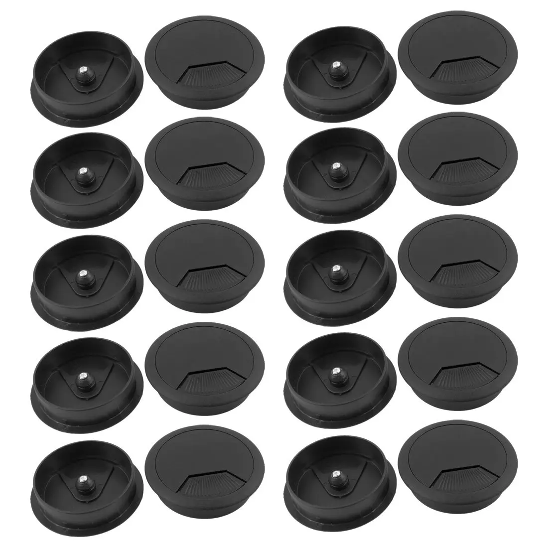 WSFS Hot 20pcs PC Computer Desk Grommet Wire Hole Cap Cable Cover 60mm