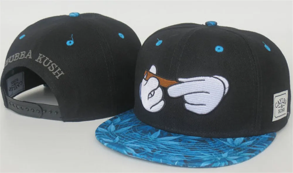 weed brim snapback hat rollin mickey 