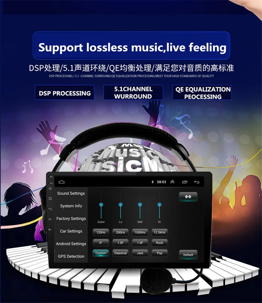 Clearance Universal New Android 8.1 Multi-function navigation 4- Core RAM 1GB ROM+16GB Rotatable 1DIN 10.1" Touch Screen Car Stereo Radio 18