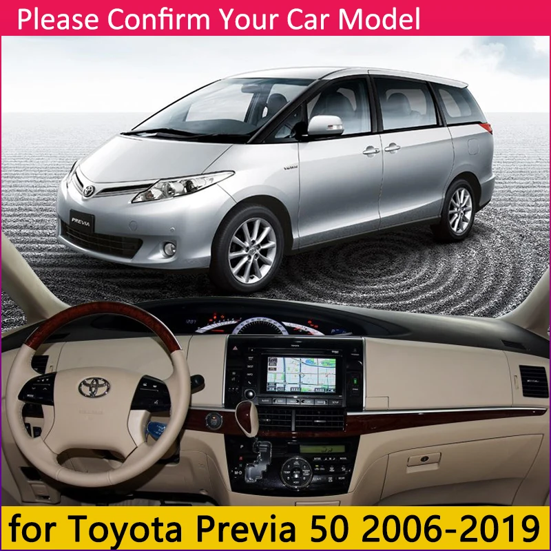 for Toyota Previa 50 2006~2019 XR50 Estima Tarago Anti-Slip Mat Dashboard Cover Pad Sunshade Dashma