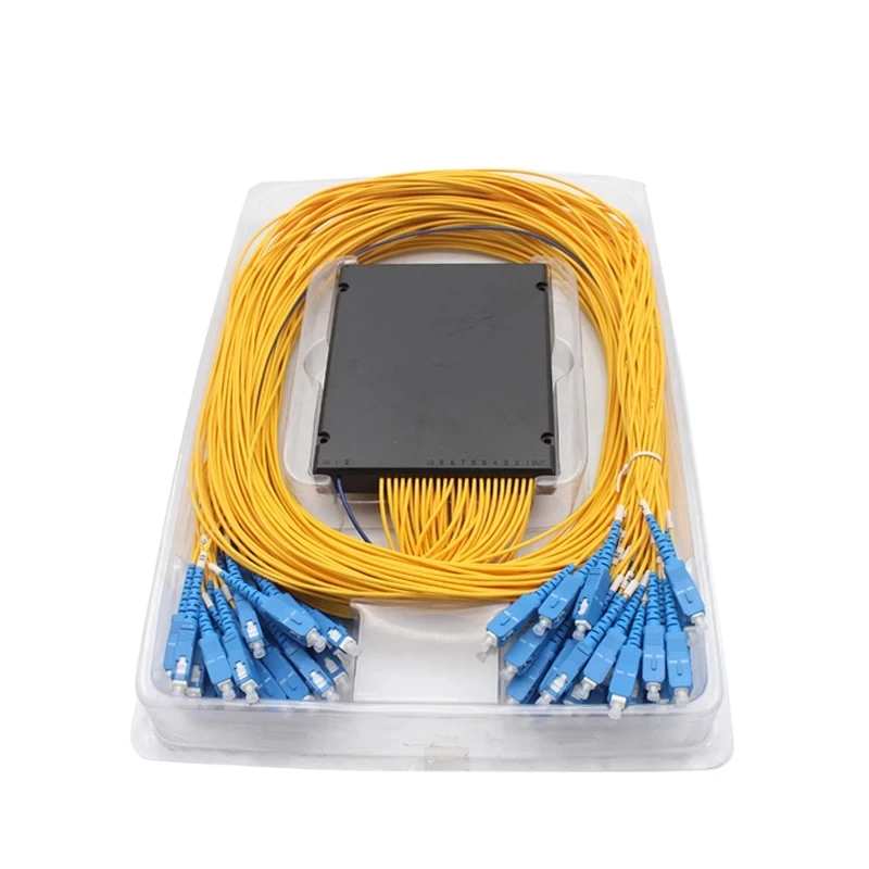 1*64 PLC splitter ABS box SC UPC APC 1M 1.5M 2.0mm