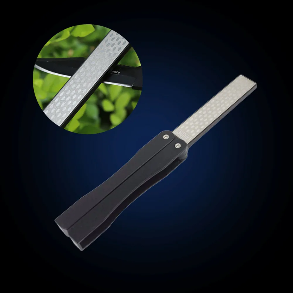 Useful Portable Pocket Sharpener Diamond Knife Sharpening Stone Outdoor Double Sided Fold