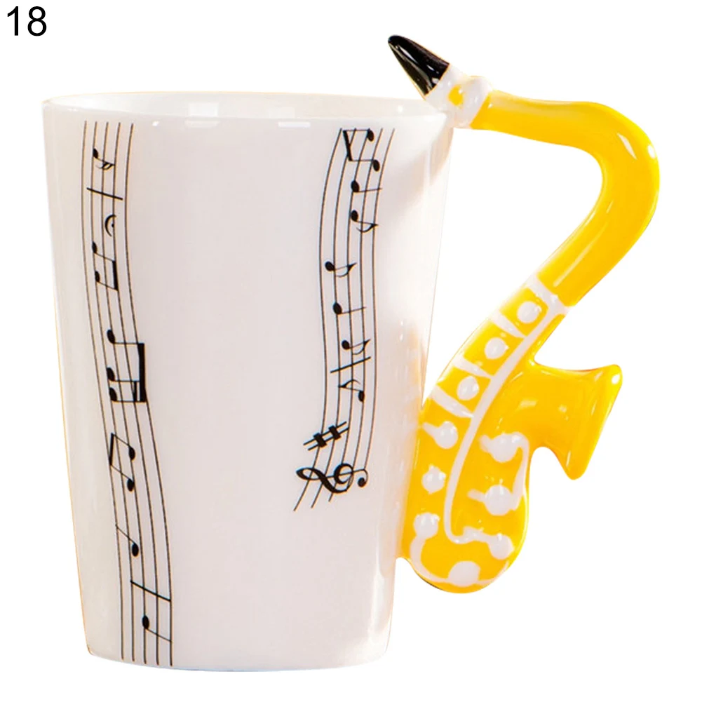 Креативная керамическая кофейная кружка для гитары, музыкальная заметка, домашний офис, посуда для напитков, модный подарок, молочный чай вода кофе, инструменты, студенческая чашка, инструмент