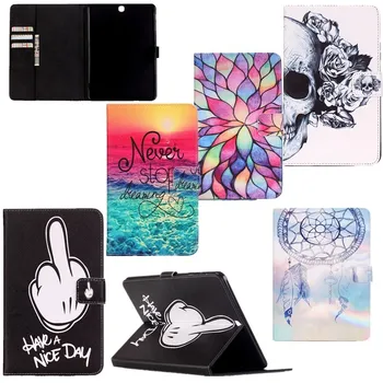 

T815 Cases For Samsung Galaxy Tab S2 9.7 SM-T810 T815 Tablet Luxury PU Leather Flip Cases Wallet Stand For Kid With 3 Card Slots