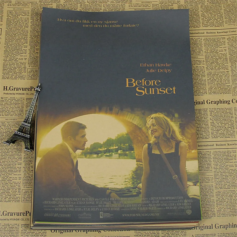 

MVP109 Vintage Kraft Paper Retro Poster Decorative Paint wall sticker bar cafe pub "before sunset" home decorative
