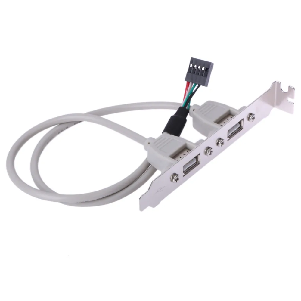 Внешний 2 порта USB кронштейн для задней панели материнская плата кабель 0