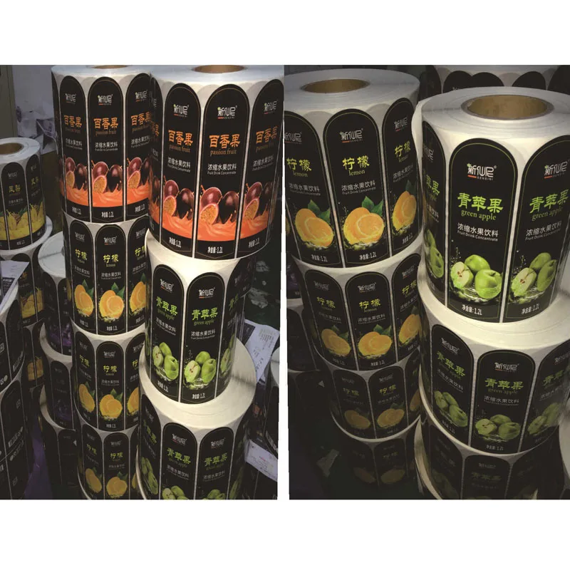 

Customized cheap price paper laminated adhesive bottle label printing paper label sticker for plastic bottles
