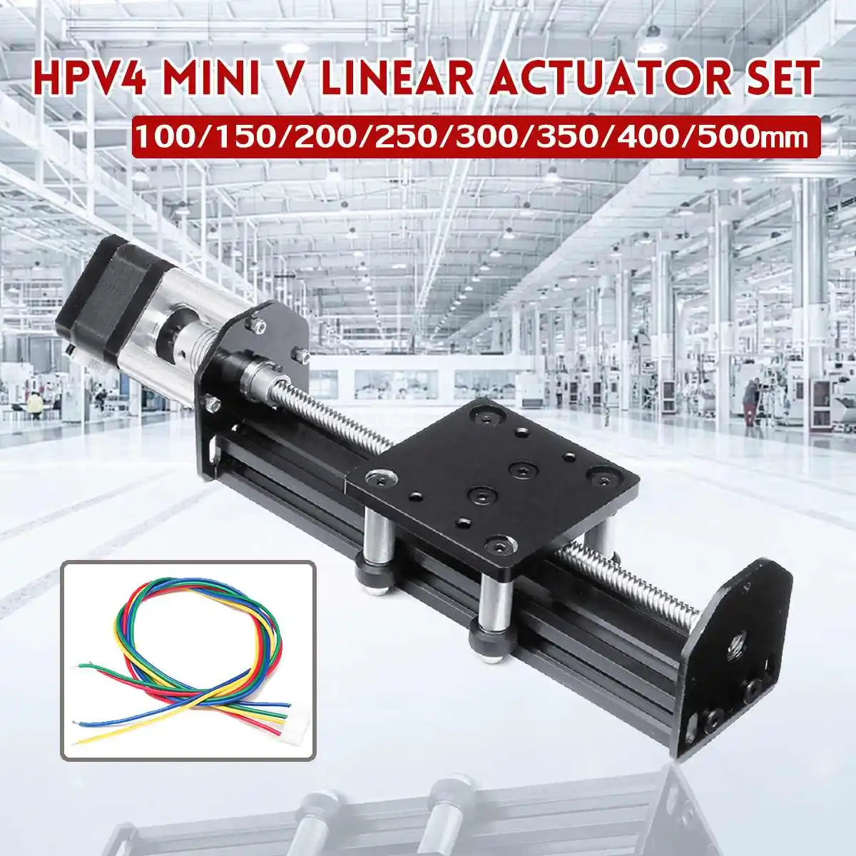 HPV4 набор линейных направляющих Open builds Mini V линейный привод 100 500 мм Линейный модуль