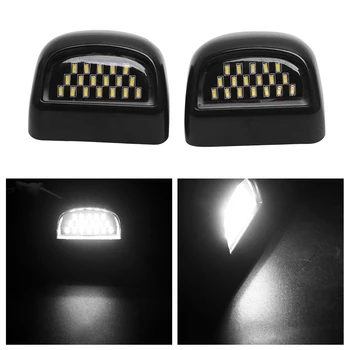 

18LED License Plate Light Housing IP68 For 2000-06 Chevy Tahoe Suburban GMC Yukon Black inner cover Matte/ glossy outer casing