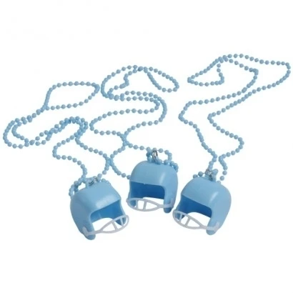 US Toy KD30-03X19 Light Blue Bead Necklace with Football Helmets - 12 Per Pack - Pack of 19