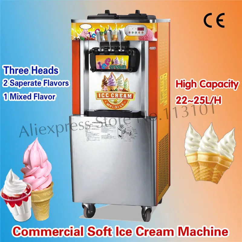 Vertical Soft Serve Ice Cream Maker for Ice Cream Parlor Ice Cream