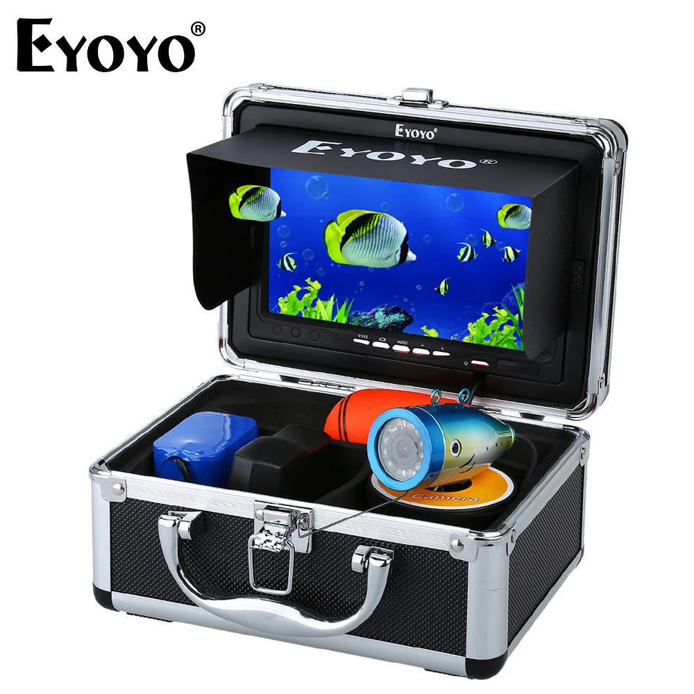 Eyoyo EF07B 1000tvl buscador de peces CÁMARA DE PESCA subacuática hd cámara de vídeo 7