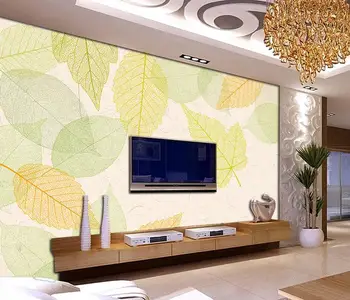

3D wallpaper custom mural non-woven wallpaper Abstract hand-painted maple leaf TV setting wall