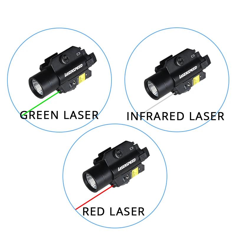 Laserspeed тактический фонарь для ружья 450LM с Глок 19 лазерный компактный пистолет фонарь-лазер комбо