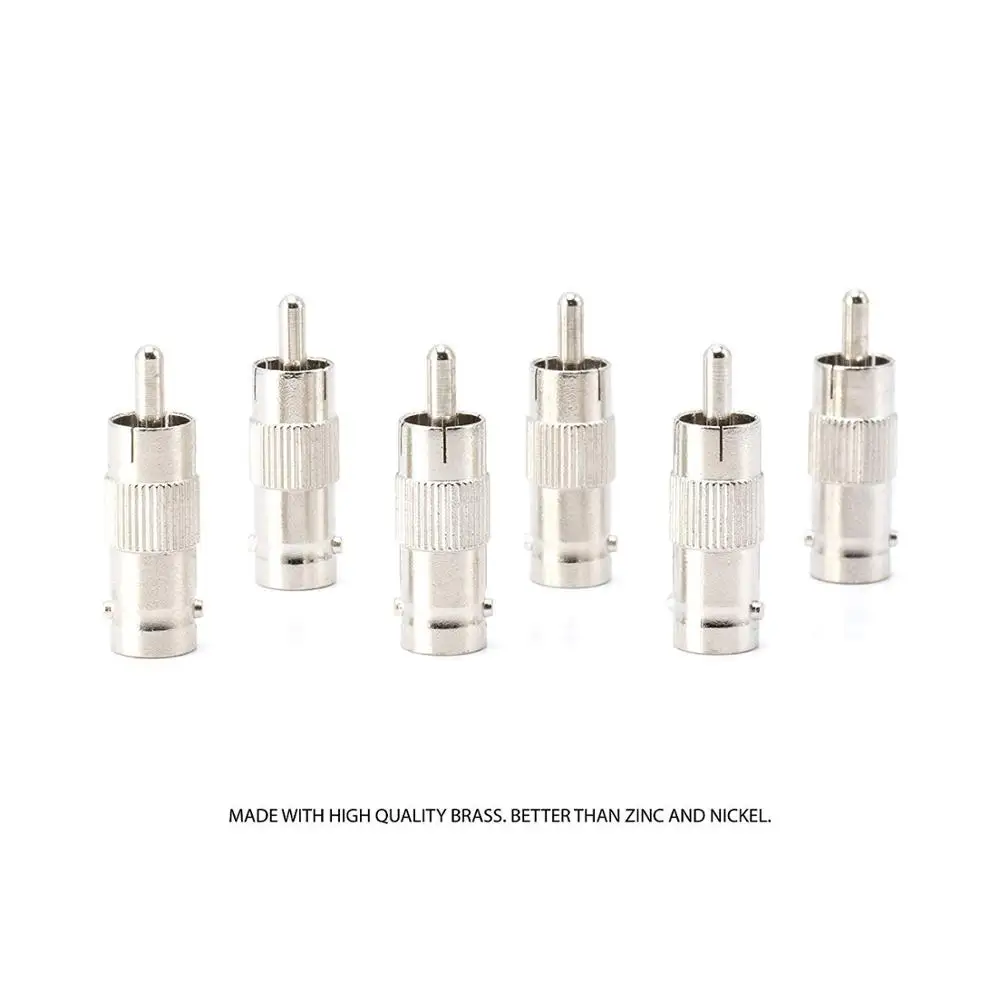 

RCA and BNC Coaxial Adapter | BNC Female to RCA Male Connector, Adapter, Coupler, and Converter | for RG11, RG6, RG59, RG58, SD