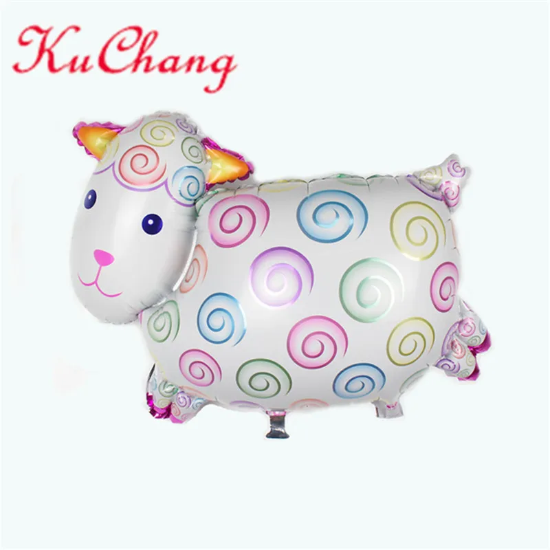 50pcs / lot of white sheep shape balloon 55X75CM animal goat aluminum