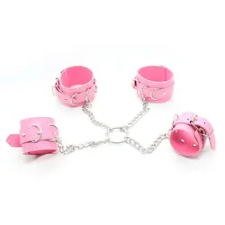 Черные розовые наручники для секса игрушки Фетиш белье пары наручники лодыжки манжеты БДСМ-бондаж Menottes Pour Le Sexe