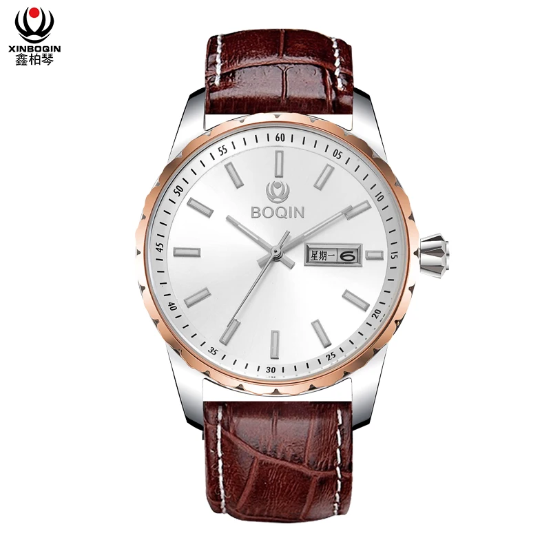 Reloj Hombre XINBOQIN Брендовые спортивные Дизайнерские мужские кварцевые часы водонепроницаемые Кожаные Календарь Мужские наручные часы Relogio Masculino - Цвет: 7