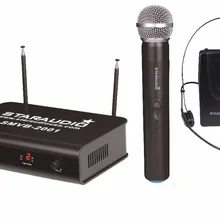STARAUDIO SMVB-2001A+ B Pro Беспроводная VHF 2CH двойная портативная и гарнитура микрофонная система микрофон для сцены церковная домашняя Вечерние
