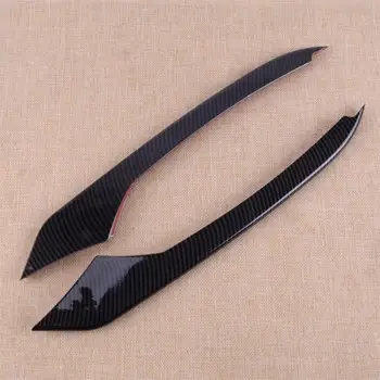 

Carbon Fiber Front Fog Light Lamp Eyebrow Decoration Frame Cover Trim Decor Sticker Car Styling Fit For Ford Mustang 2015-2018