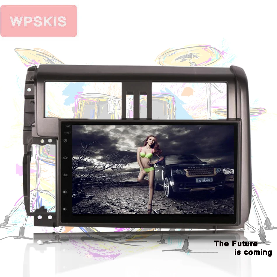 Excellent 2 Din Prado Android 9.1 8 Core 9 inch 1024*600 Car DVD PLAYER GPS Navigation For Toyota Prado 150 Land cruiser 2010-2013 NAVI 3