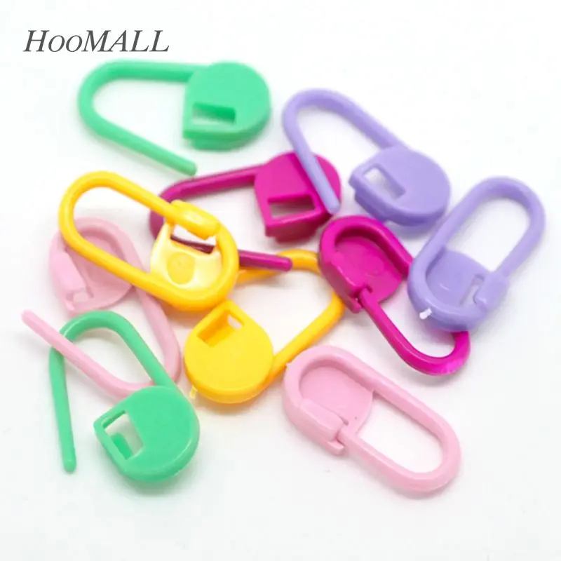 

Hoomall Sewing Tools 200PCs Mixed Plastic Needle Knitting Crochet Locking Stitch Markers Holders 22mmx10mm