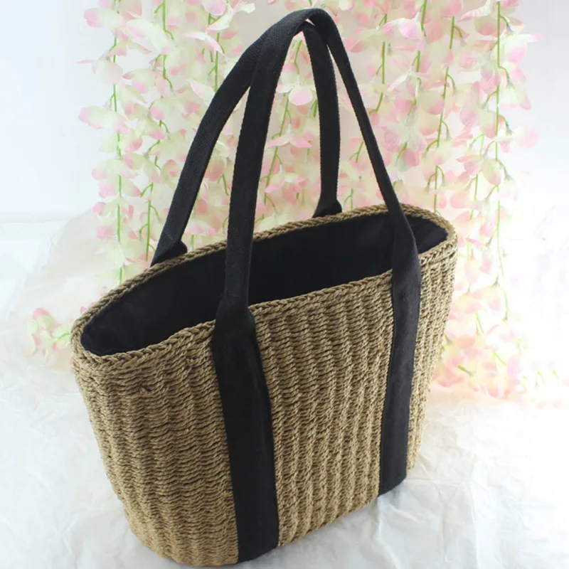 

Beach Bag For Summer Big Straw Bags Handmade Women Tote Women Travel Handbags Luxury Designer Shopping Hand Bags