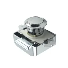 Chrome Camper Car Push Lock RV Caravan Boat Motor Home Cabinet Drawer Latch Button Locks For Furniture Hardware half moon push lock zinc alloy keyless push latch catch rv wardrobe drawer cabinet caravan furniture lock gold chrome