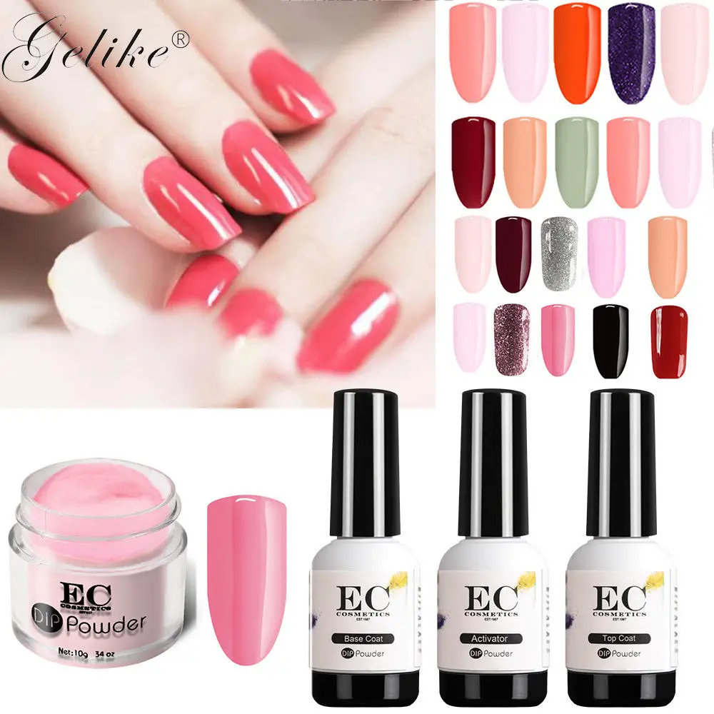 Gelike 10g Dipping Powder French Tray Nail Gel Polish Organic No Uv