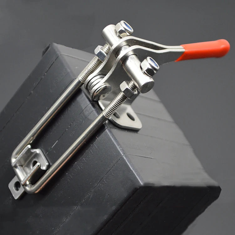 

90 degrees Stainless steel hasp tool case clamp lock clip box buckle quick presser mechanical equipment door bolt hardware part