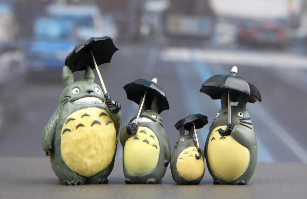 Студия Ghibli Hayao Miyazaki зонтик счастливый Тоторо Аниме Фигурка автомобиля Микро