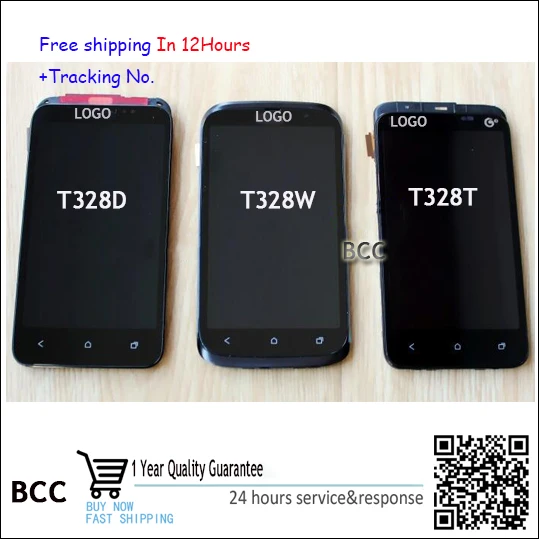 

Original New LCD Display and Touch Screen Digitizer with frame For HTC desire V T328w T328D T328T Test ok+Free Tracking No.