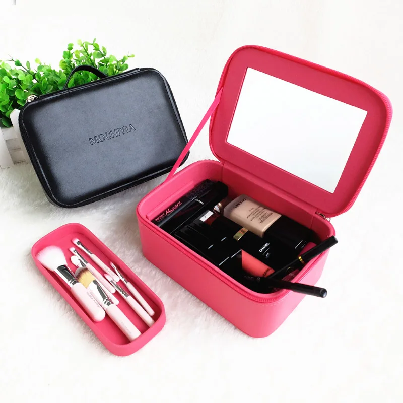

Capacity Large Crocodile Pu Cosmetic Bags Wholesale Necklace Earring Box Jewelry Display Case Travel Wash Makeup Bag Beauty Case