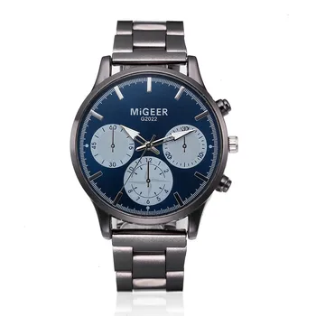 

Hot selling men watches #G2022 simple business Fashion Men Crystal Stainless Steel Analog Quartz Watch Bracelet montre homme A70