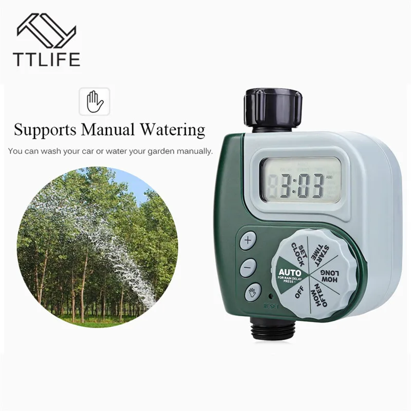 

TTLIFE Garden Watering Timer Automatic Electronic Water Timer Home Garden Irrigation Timer Controller System Autoplay Irrigator