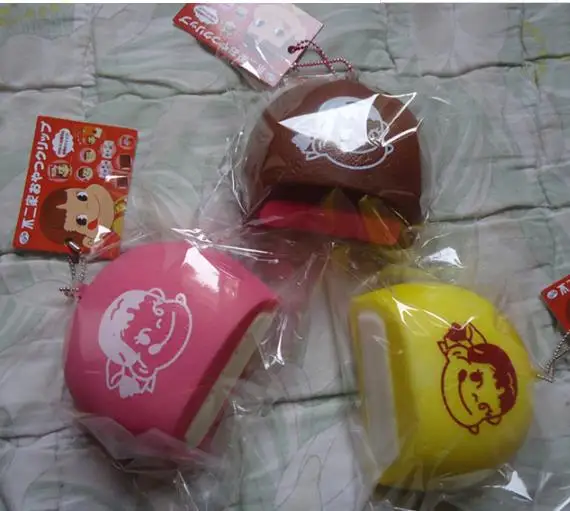 

30pcs rare squishy colorful bread squeeze toy phone charms Environmental protection printing slow rising squishy wholesale