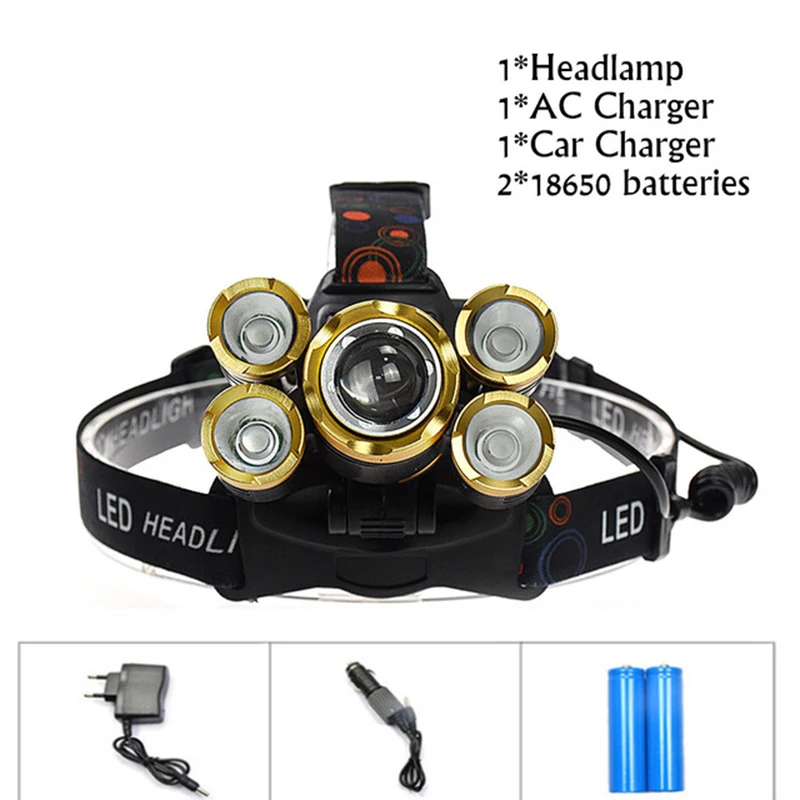 

Rechargeable LED Headlamp 18650 battery Led Headlight XM-L T6 Bicycle Head Light Lamp Camping fishing hunting Flashlight Torch