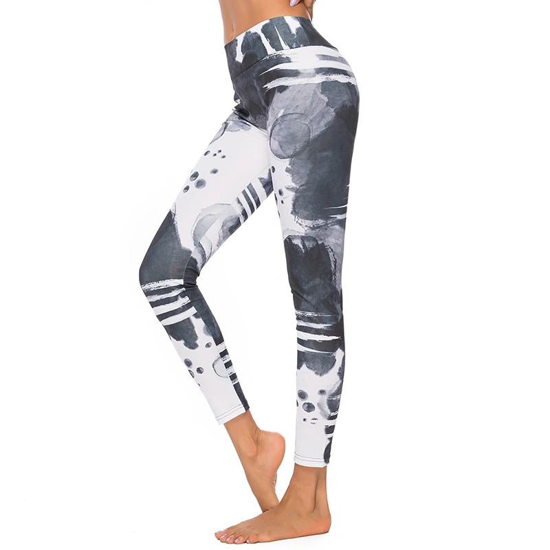 

Rooftrellen Spring Summer Fashion Workout Casual Leggings Sexy Ink Print Sporting Pants High Waist Fitness Leggings Sportswear