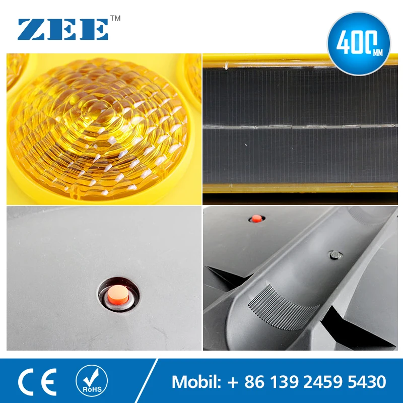 Dia. 400mm Sunflower solar powered traffic warning light